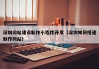 深圳网站建设制作小程序开发（深圳如何搭建制作网站）